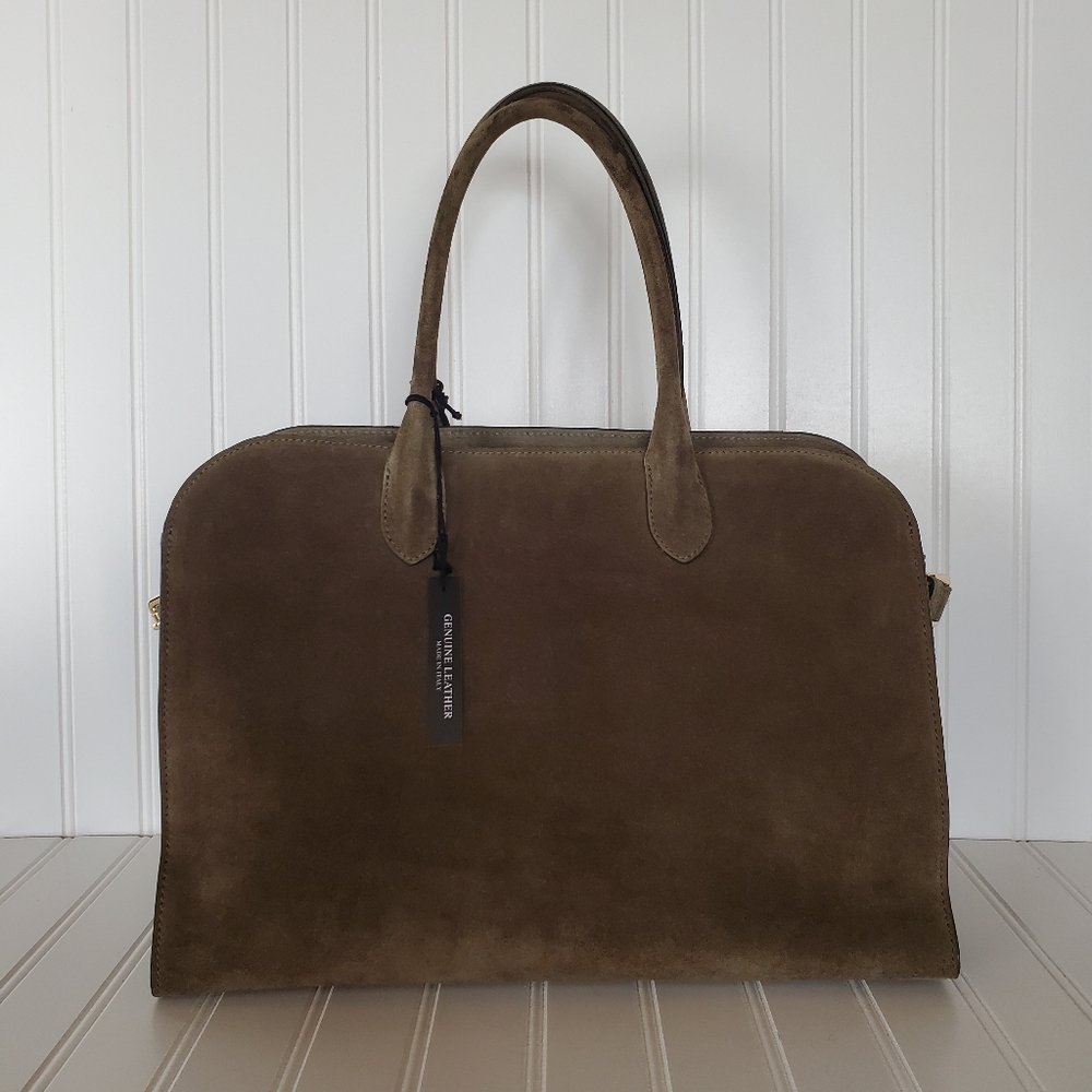 Claudia Firenze Suede Leather Tote Bag NWT
